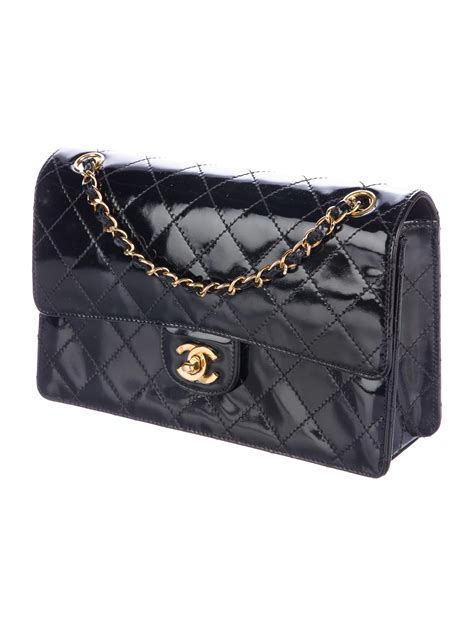 chanel patent flap bag|chanel vintage flap bag.